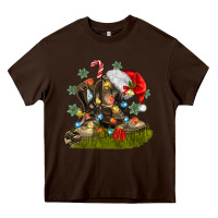 Chocolate Brown Christmas soldier veteran boots Heavy Core Tee - MaliasSmallBusiness