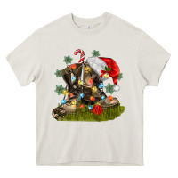 Cream Christmas soldier veteran boots Heavy Core Tee - MaliasSmallBusiness
