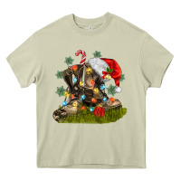 Mossy Christmas soldier veteran boots Heavy Core Tee - MaliasSmallBusiness