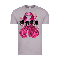Vintage Zinc Survivor Breast Cancer with boxing gloves Vintage Tee - NancyCooperArtShop