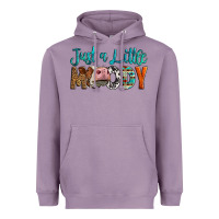 Lavender Western Just A Little Moody Cow Heavyweight Hoodie - LillyAllenDesigns