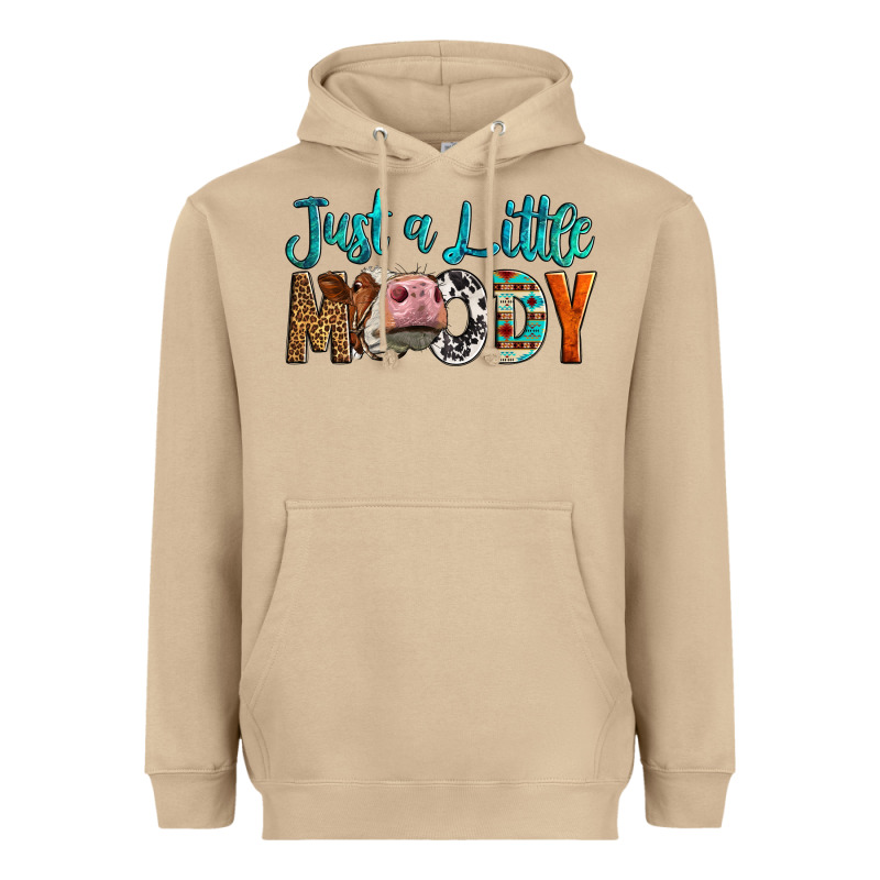 Western Just A Little Moody Cow Heavyweight Hoodie by LillyAllenDesigns | Teevron