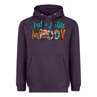 Plum Western Just A Little Moody Cow Heavyweight Hoodie - LillyAllenDesigns