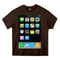 Chocolate Brown cell phone smartphone mobile app halloween costume Heavy Core Tee - tuanDangUi