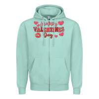 Seafoam happy valentine's day Zipper Hoodie - LillyAllenDesigns