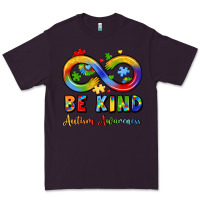Plum be kind autism awareness infinity symbol Premium Tee - LillyAllenDesigns