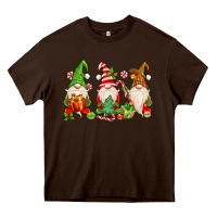 Chocolate Brown christmas gnomes Heavy Core Tee - MaliasSmallBusiness