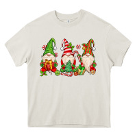 Cream christmas gnomes Heavy Core Tee - MaliasSmallBusiness