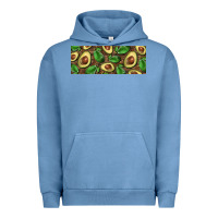 Pigment Pebble Blue avocados with wood and leopard background 11 oz mug Urban Hoodie - BarkalooDesign