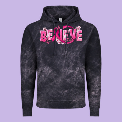 Cancer Believe Vintage Hoodie Designed By Nancycooperartshop
