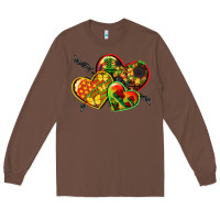 Chestnut juneteenth hearts Long Sleeve Tee - CowGirlArtShop