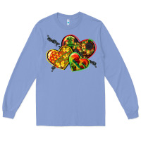 Colony Blue juneteenth hearts Long Sleeve Tee - CowGirlArtShop