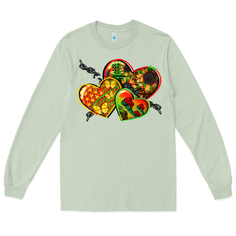 Juneteenth Hearts Long Sleeve Tee by CowGirlArtShop | Teevron