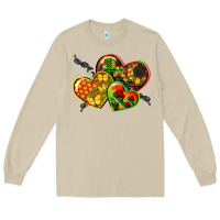 Mushroom juneteenth hearts Long Sleeve Tee - CowGirlArtShop