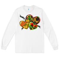 White juneteenth hearts Long Sleeve Tee - CowGirlArtShop