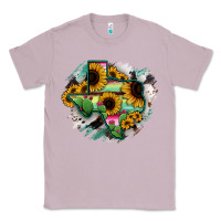Lilac Texas Map Sunflower Cactus Serape Classic Tee - RanaPortraitStore