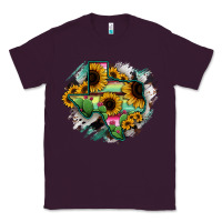 Plum Texas Map Sunflower Cactus Serape Classic Tee - RanaPortraitStore