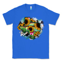 True Royal Texas Map Sunflower Cactus Serape Classic Tee - RanaPortraitStore