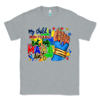 Heather Grey my child is non verbal but his mama aint afro Classic Tee - RanaPortraitStore