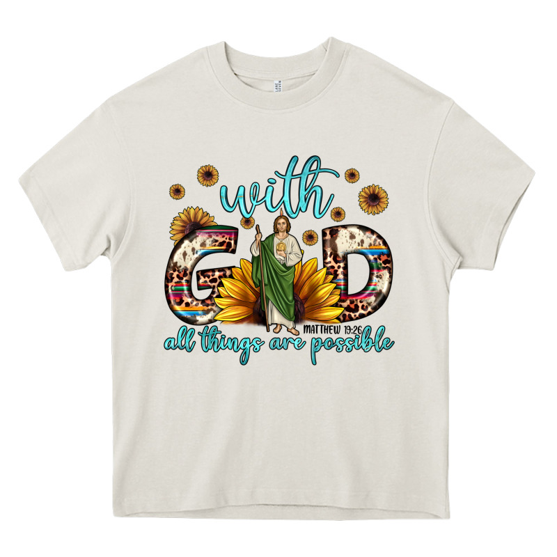 With God All Things Are Possible Matthew 19 26 Heavy Core Tee by JahusDesignShop | Teevron