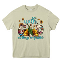 Mossy with god all things are possible matthew 19 26 Heavy Core Tee - JahusDesignShop