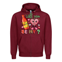 Burgundy will you be my Zipper Hoodie - LillyAllenDesigns
