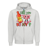 Dove Grey will you be my Zipper Hoodie - LillyAllenDesigns