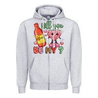 Heather Grey will you be my Zipper Hoodie - LillyAllenDesigns