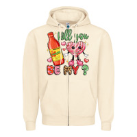 Sandshell will you be my Zipper Hoodie - LillyAllenDesigns