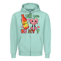 Seafoam will you be my Zipper Hoodie - LillyAllenDesigns