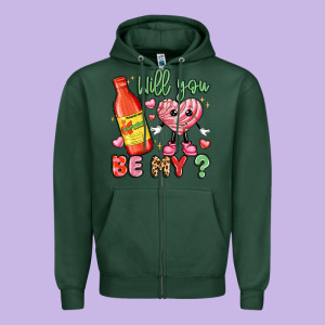 Will You Be My Zipper Hoodie Designed By Lillyallendesigns