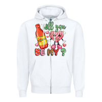 White will you be my Zipper Hoodie - LillyAllenDesigns