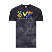 Cloud Black Peace love equality Vintage Tee - NancyCooperArtShop