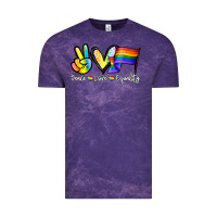 Cloud Purple Peace love equality Vintage Tee - NancyCooperArtShop