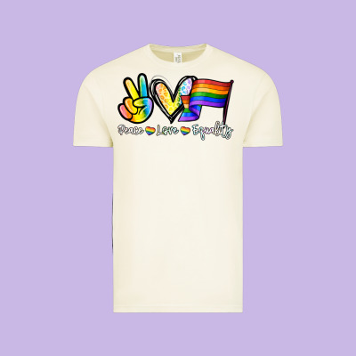 Peace Love Equality Vintage Tee Designed By Nancycooperartshop