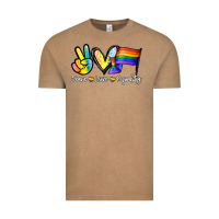 Vintage Coffee Peace love equality Vintage Tee - NancyCooperArtShop
