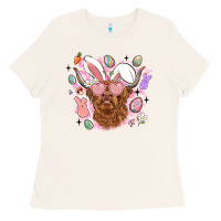Bone highland heifer easter Ladies Tee - LillyAllenDesigns