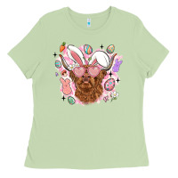 Matcha highland heifer easter Ladies Tee - LillyAllenDesigns