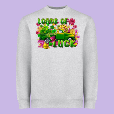 Loads Of Luck St. Patricks Day Heavyweight Sweatshirt Designed By Fadigitalartstudio
