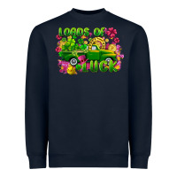 Navy Loads of luck St. Patricks Day Heavyweight Sweatshirt - FaDigitalArtStudio