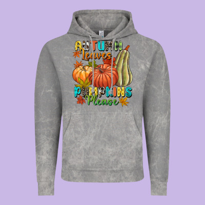 Autumn Leaves Pumpkins Please Vintage Hoodie Designed By Nancycooperartshop