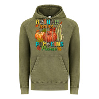 Vintage Olive Autumn leaves pumpkins please Vintage Hoodie - NancyCooperArtShop
