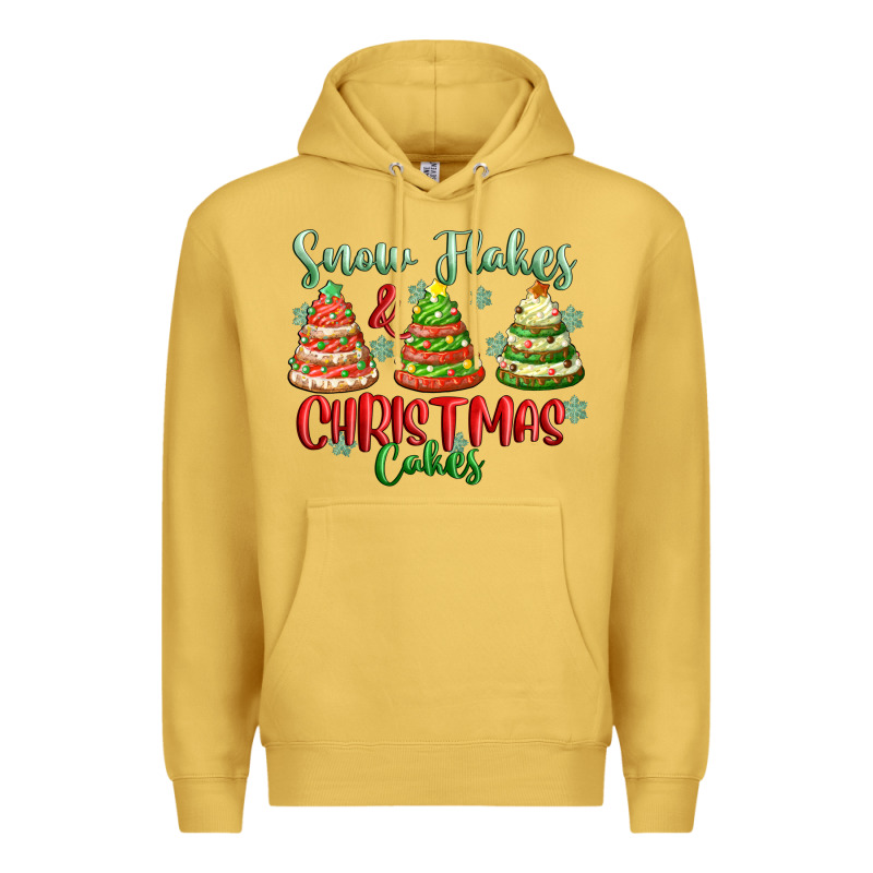 Snow Flakes And Christmas Cakes Premium Hoodie by FaDigitalArtStudio | Teevron
