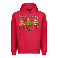 Cardinal snow flakes and christmas cakes Premium Hoodie - FaDigitalArtStudio