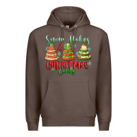 Coffee snow flakes and christmas cakes Premium Hoodie - FaDigitalArtStudio