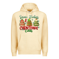 Pina Colada snow flakes and christmas cakes Premium Hoodie - FaDigitalArtStudio