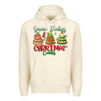 Sandshell snow flakes and christmas cakes Premium Hoodie - FaDigitalArtStudio