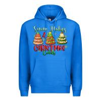 True Royal snow flakes and christmas cakes Premium Hoodie - FaDigitalArtStudio