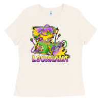 Bone louisiana mardi gras state map Ladies Tee - LillyAllenDesigns