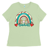 Matcha Baseball Rainbow Ladies Tee - RanaPortraitStore